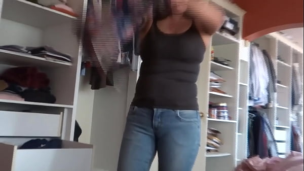 I dress in jeans so my stepson can cum twice_in my ass I love_his big_cock
