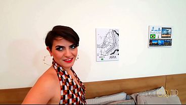 Cute short haired Clara is happy to shake her ass for a tourist 