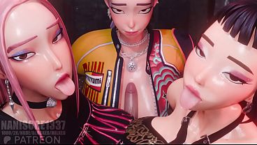 Nonton Huntrix Trio Titjob Rule34 3d thumbnail