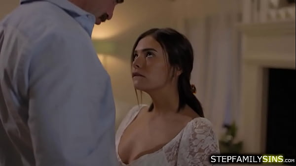 Violet starr makes her stepdad pissed guy knows his stepdaughter is a slut so he starts licking her hairy pussy until shes wet enough to fuck