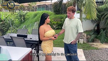 Peruvian maid fucked in the backyard 