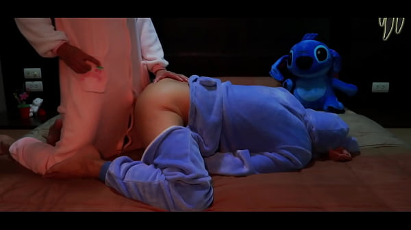 Femdom strapon pegging dogging in pajamas 