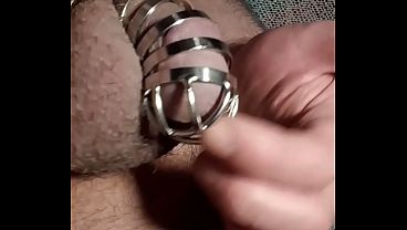 In my metal cock cage