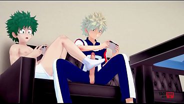 My Hero Academia Yaoi: Bakugo and Deku'_s Gaming Pleasure - Asian Japanese Manga Anime Hentai Gay Porn