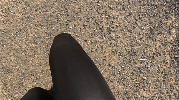 black leggings walking 