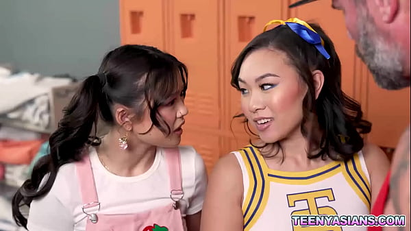 Play MP4 - Sweet and petite Asian babes Lulu Chu and Kimmy Kimm are having the time of their lives getting fucked by the older man