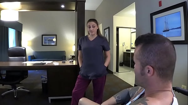 Big tit nurse milf takes advantage of injured stepson 