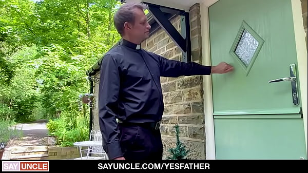 Play MP4 - Big cock priest pounds teen sinner bareback on couch