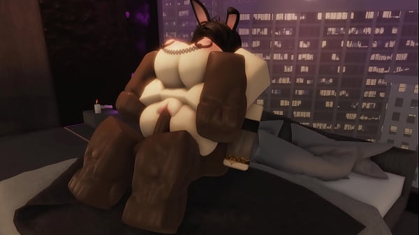 Roblox slut is plowed by my black cock 