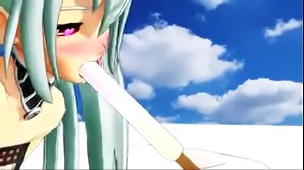 Alice sucks ice cream in the 3D world 