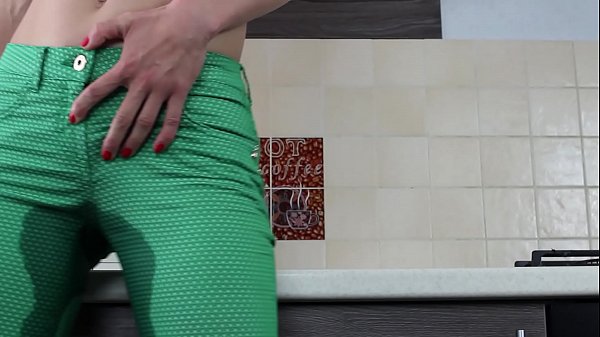 Play MP4 - Russian Girl Sasha Bikeyeva - See how she teases you and pees through green pants&period;