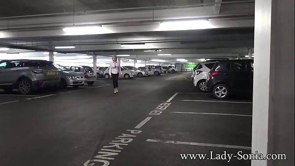 Lady Sonia flashing then masturbates inthe forest