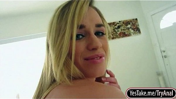 Enhanced tits gf Daisy Woods anal try out while being filmed 