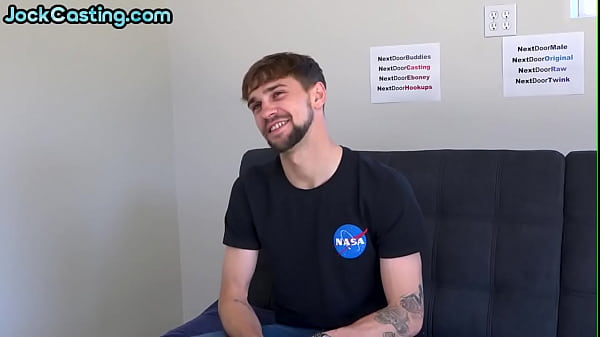 Inked amateur handsome jock jerks hard dick on solo casting