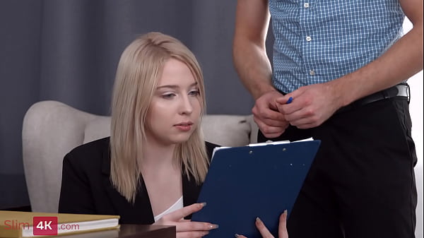 Blonde teen gets fucked instead of studying