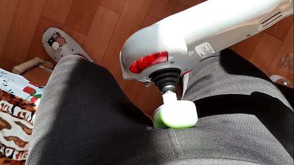 Three girlfriends big vibrator brings to orgasm