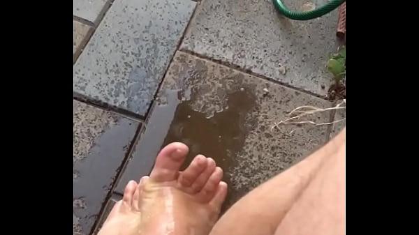 Warm piss pedicure prep.
