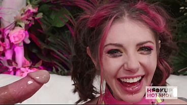 Brenna Mckena'_s Face Receives A Golden Shower And Warm Cum!