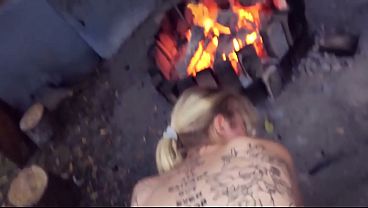 Crazy Exhibitionist Fucks At Abandoned Place