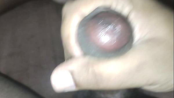 Play with tied foreskin peehole and inserting rod into dick tip