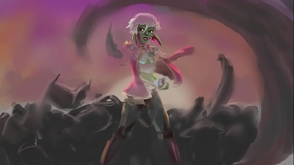 Goblin bitch get her ass pounded in by a fucking iguana 