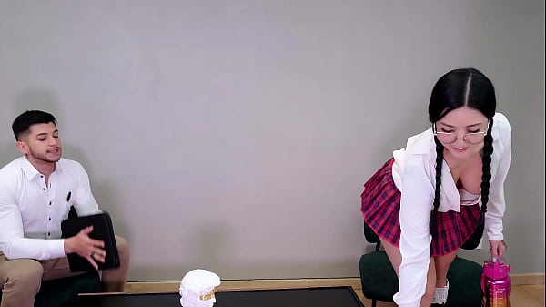 Student flirts with your teacher to be able to have a good note