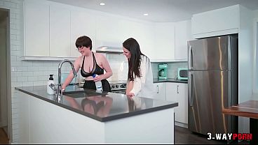 Nonton 3-way Porn - 2 Cute Teens Are Nailed Hars By Big Cock In Threesome thumbnail