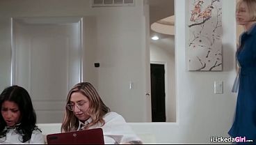 Nonton Teen Stepdaughter Roxie Sinner Is Pussy Licking Her Big Tits Lesbian Stepmom Kyaa Chimera While Her Petite Bff Nina Nova Minds Her Own Business. thumbnail