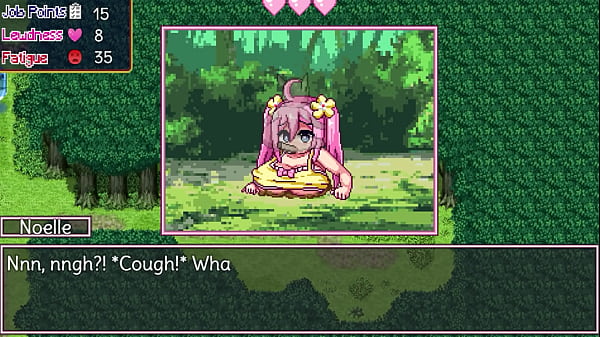 Busty pink haired girl gives her best 1