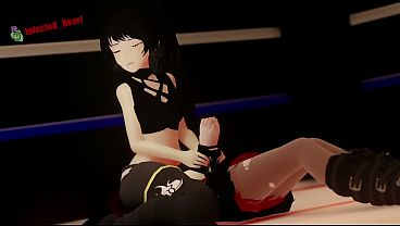 Blake sits on rubys face