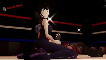 Blake sits on rubys face