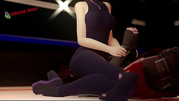Blake sits on rubys face