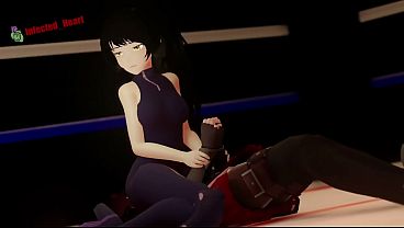 Blake sits on rubys face