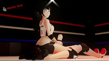 Blake sits on rubys face