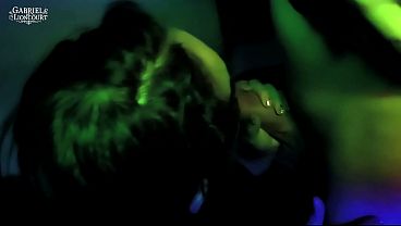 First time masked goth petite gives sloppy blowjob with red lips amateur 