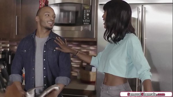 Stepbrother Asks Busty Ebony Trans Natassia Dreams To Seduce His Bf.he Watches As He Sucks Her Cock As She Facefucks Him.then The Tgirl Anal Fucks Him thumbnail