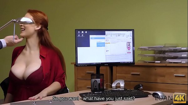 LOAN4K. Loan agent gets access to beautiful pussy of poor redhead 