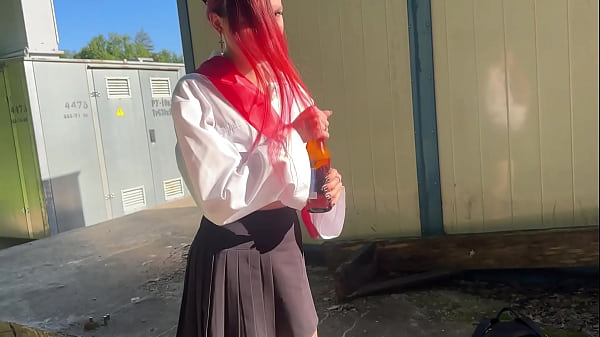 Play MP4 - I caught my neighbors daughter&comma; a graduate&comma; drinking  and punished her with a bottle in her ass