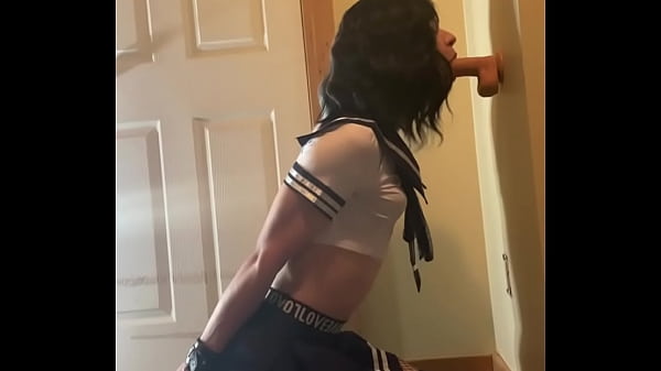 Crossdressing whore sucks cock 