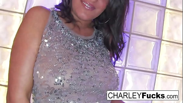 Hot brunette works her tight pussy 