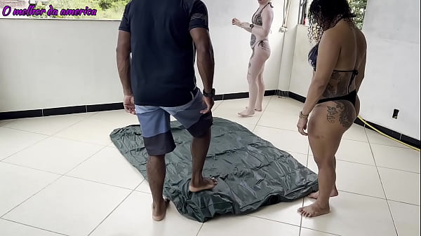 Boy did he do well after helping two whores with a very easy task to make up for it they let him fuck them hard 