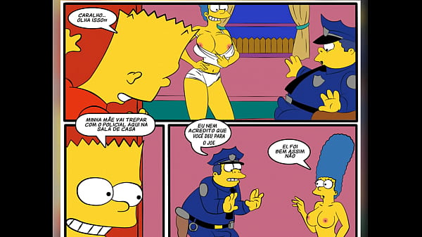 Play MP4 - Hist&oacute;ria em Quadrinho Porn&ocirc; - Cartoon Par&oacute;dia Os Simpsons - Sexo com o Policial