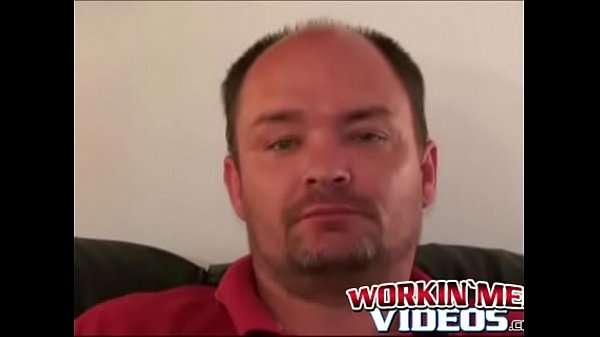 Chubby mature guy masturbates strongly and empties his balls