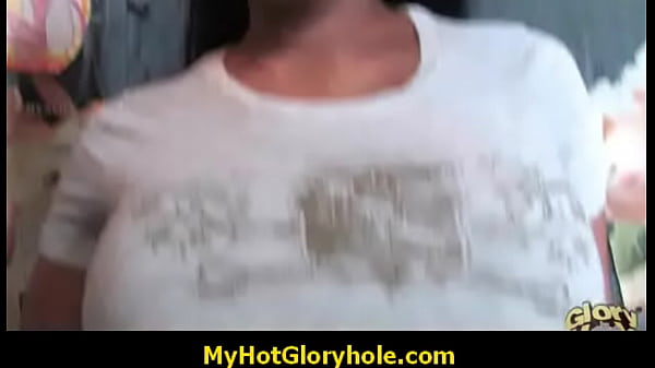 Gloryhole Ebonysuckinga strangers hard cock through the hole_in the wall 27