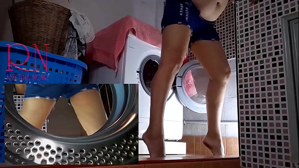 Domination_in laundry. Housewife fucked in the washing_machine. Mix 1