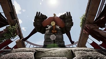 Lara Croft's anus is being ravaged by a lustful statue in front of thousands of people. 3D 