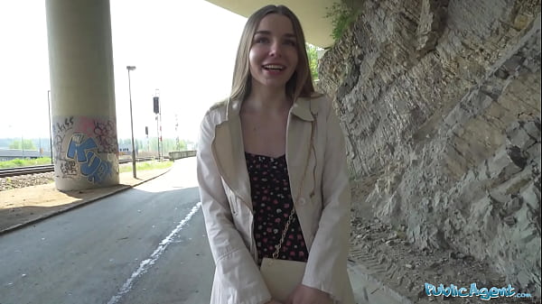 Play MP4 - Public Agent - Young Ukrainian girl with long brunette hair waiting to meet friends talked into sex with a stranger outside
