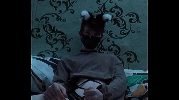 Femboy jerk off at night