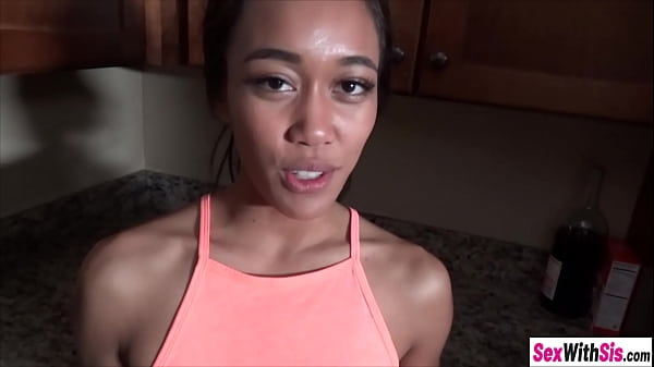 Teen gets back at cheating_boyfriend by_sucking her stepbros cock