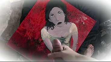 Masturbaci&oacute;n con retratos de mujeres pintados a mano - Fart - POV Masturbacion - Cum - Caballero Sexy Numero Uno - Solo - Pene Grande 